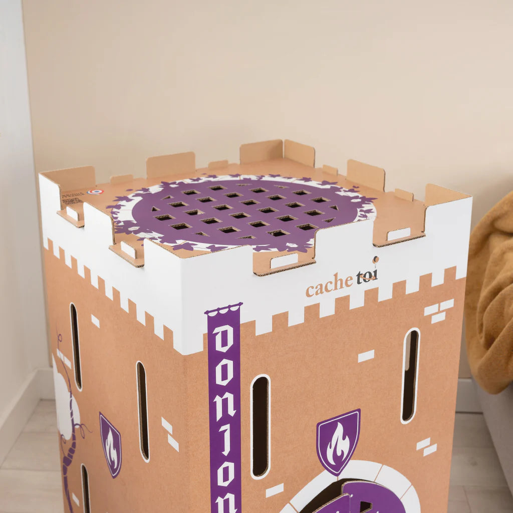 CACHE TOI cabane pliable made in France en carton - DONJON