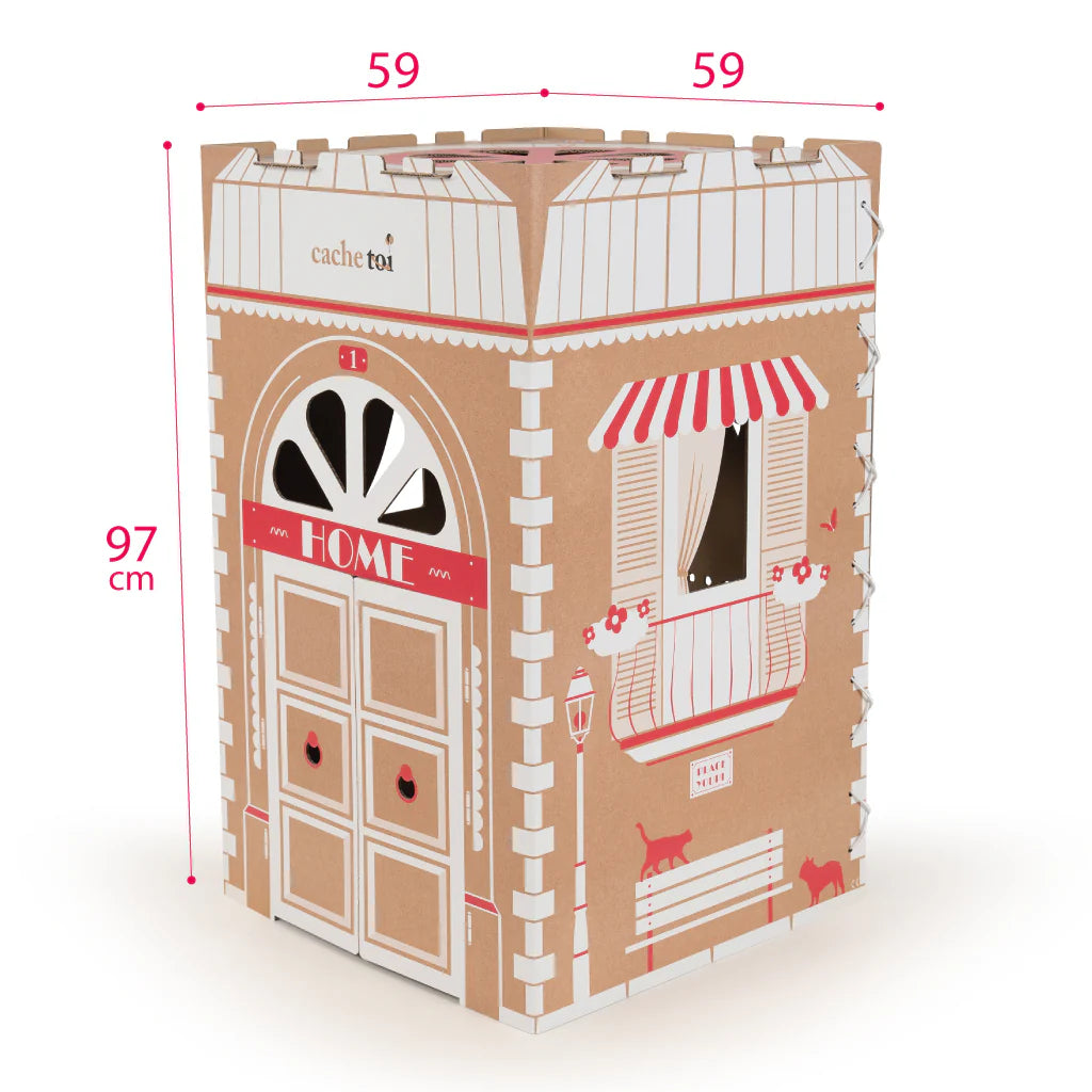 CACHE TOI cabane pliable made in France en carton - HOME